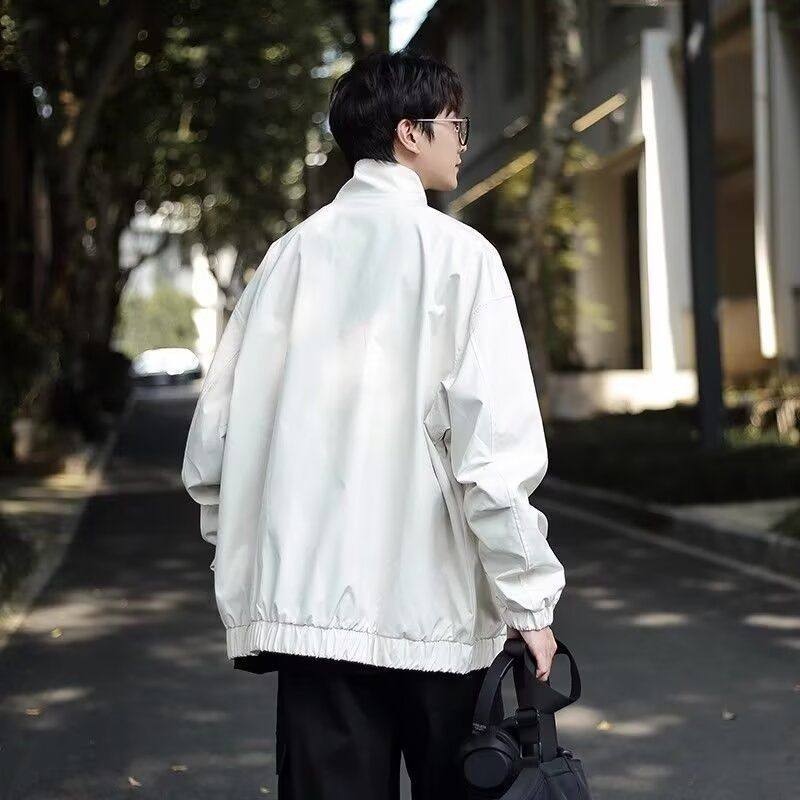 1506A/GU10070/P54翻领复古教练夹克日系百搭休闲男女宽松外套2,男装夹克,星座1506A
