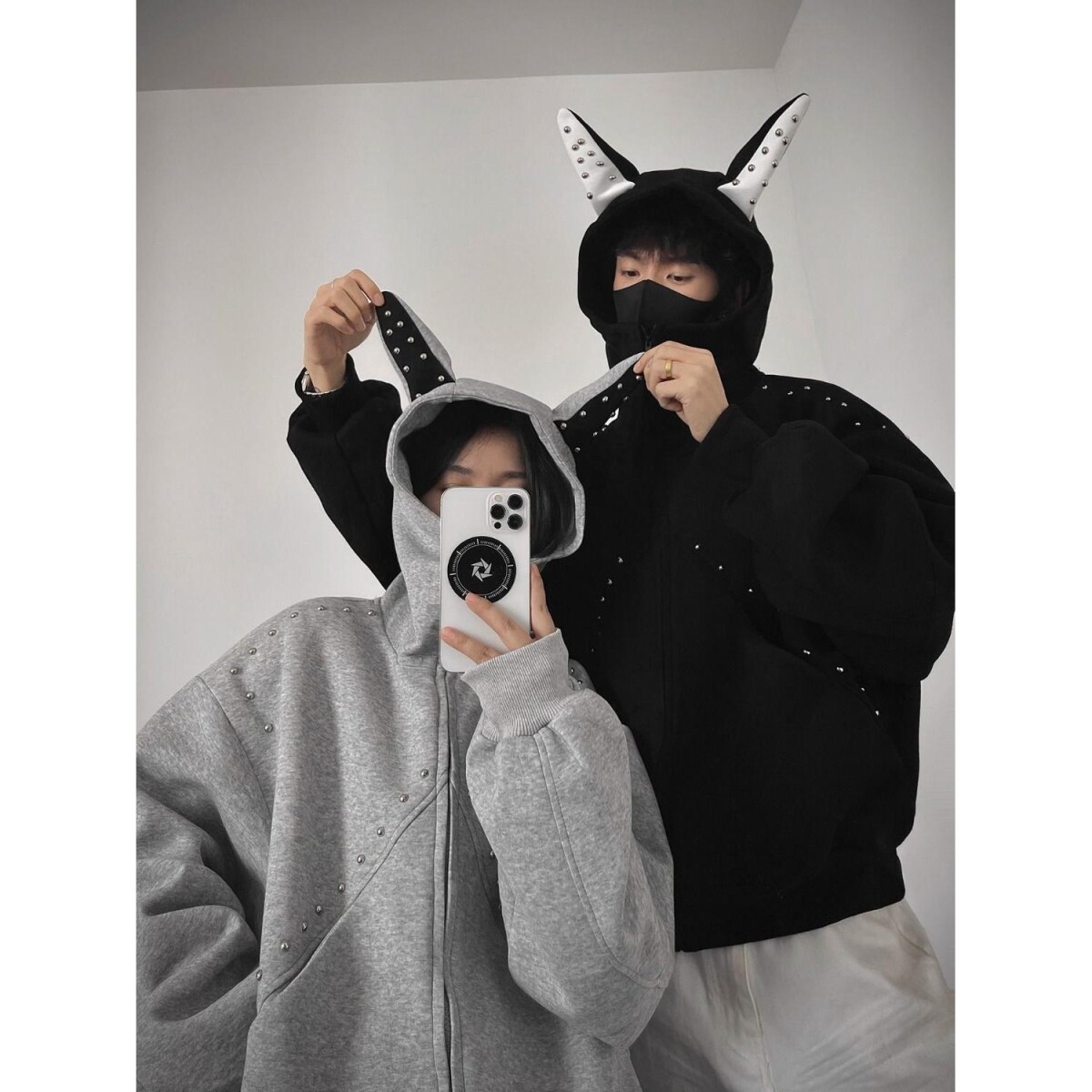 1506A/GY1800/P86情侣装美式杜宾犬高级感卫衣男春秋季款外套1图片