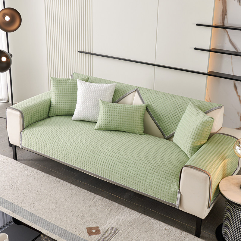 定制夏季沙发凉席坐垫冰丝沙发垫防滑2024新款夏天凉垫套罩盖巾布
