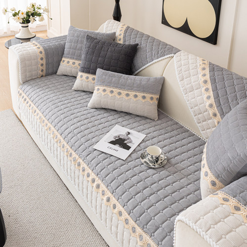 灯芯绒沙发垫防滑四季通用