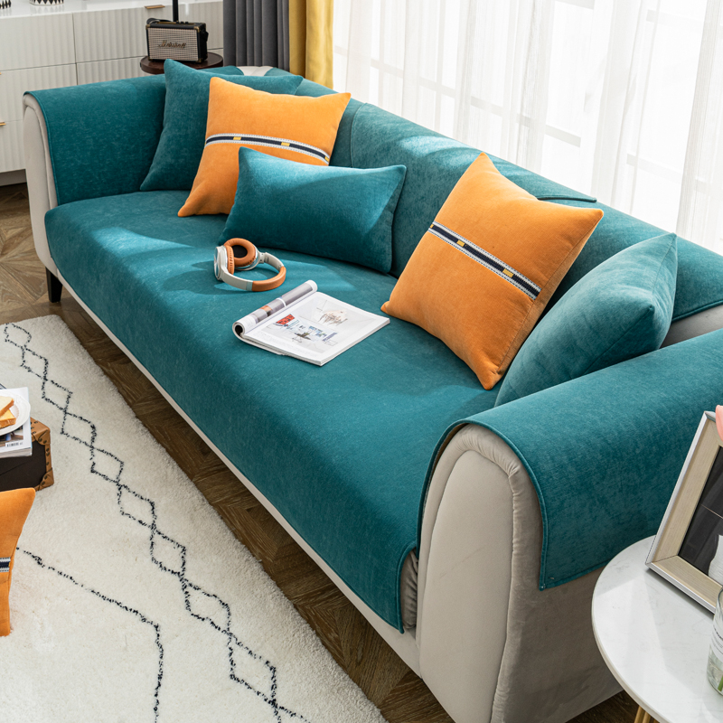 简约现代轻奢雪尼尔沙发垫子四季通用防滑坐垫2026新款套罩巾盖布
