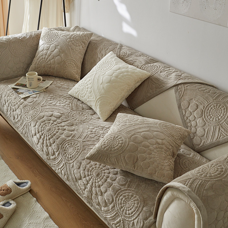 加厚毛绒沙发垫冬季防滑简约现代坐垫万能套罩2024新款靠背巾盖布,居家布艺,沙发垫,淘宝优惠券,粉丝福利购,淘宝优惠卷