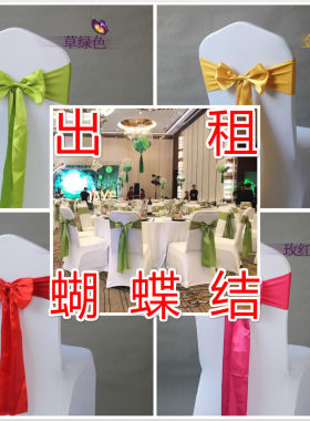 出租新款婚庆弹力绸缎免系式椅背