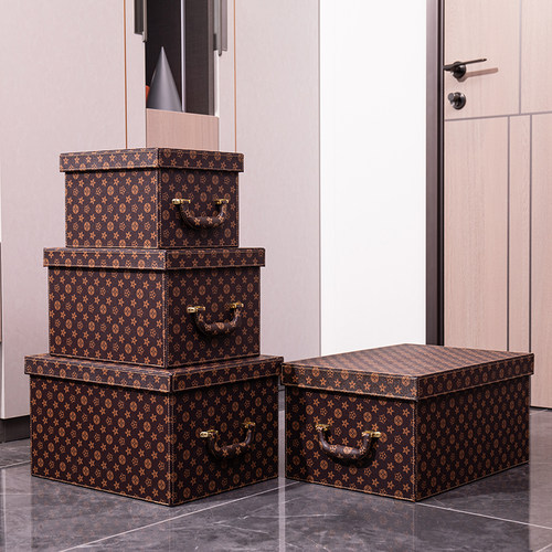 整理箱储物箱衣帽间皮质大收纳箱