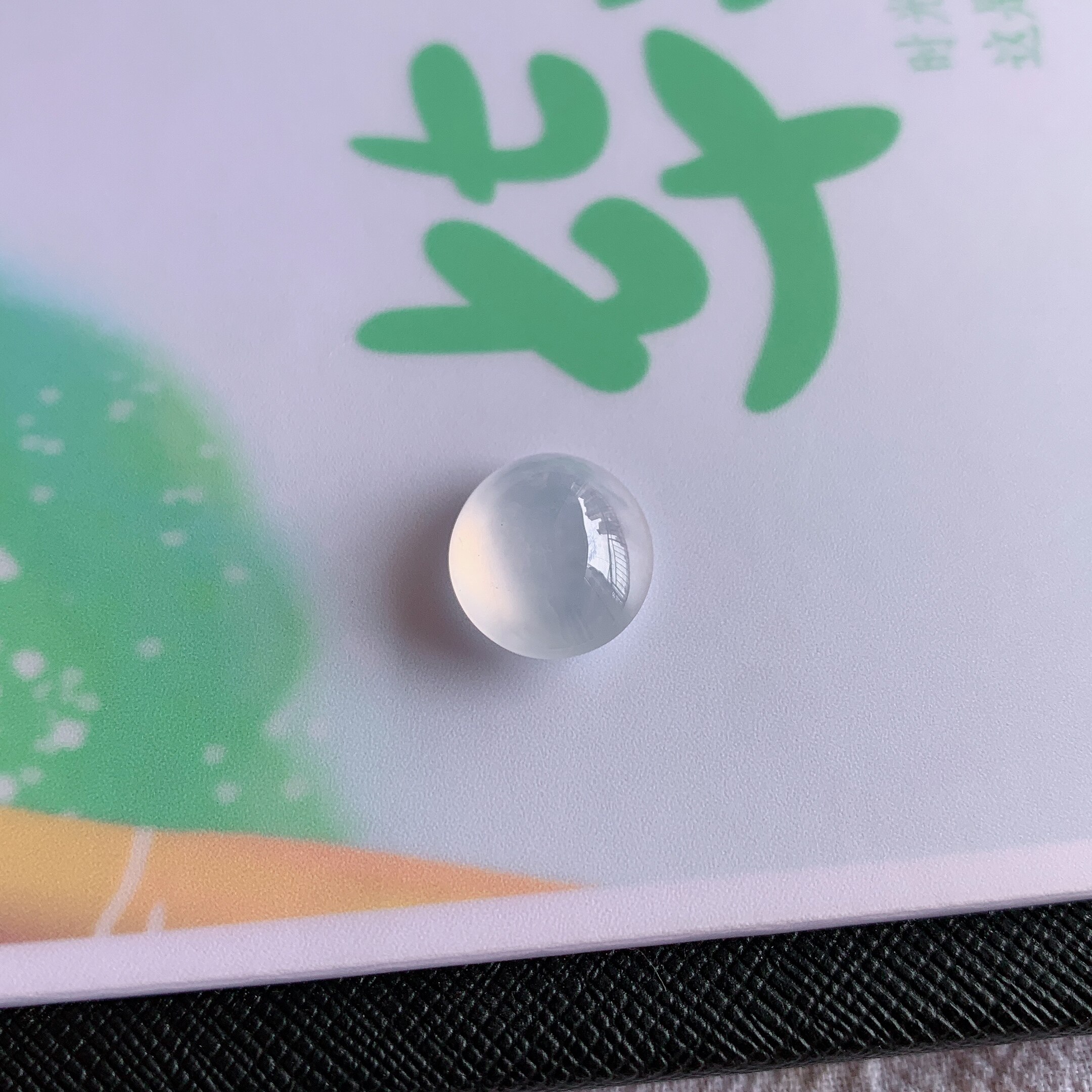缅甸A货天然翡翠冰种起光蛋面裸石镶嵌件老坑玉小精品蛋面戒面