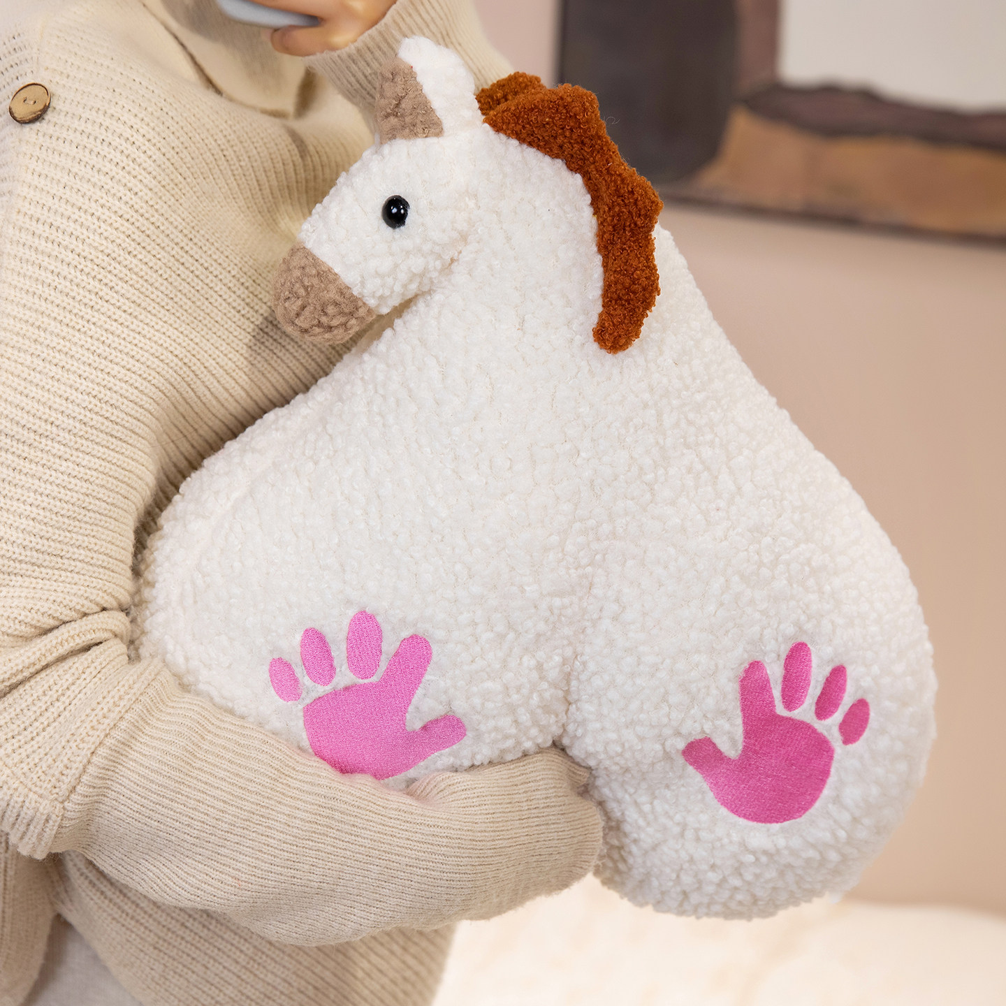 新年屁屁马抱枕拍马屁玩偶吉祥物沙发靠枕装饰床头靠背垫年会礼品,居家布艺,靠垫/抱枕,淘宝优惠券,粉丝福利购,淘宝优惠卷