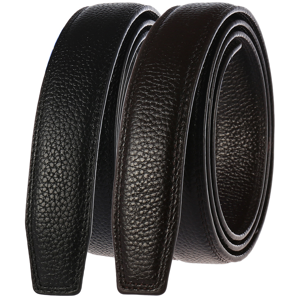 自动扣双面牛皮皮带条腰带真皮