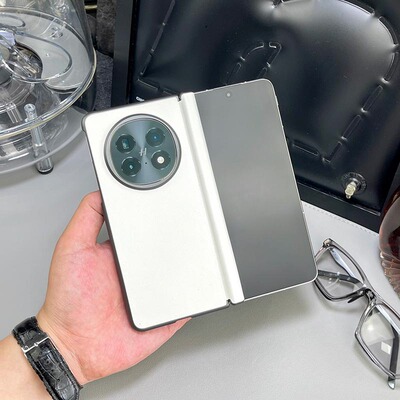 适用于OPPOFindN5手机壳新款折叠屏FINDN5高端素皮保护套中轴保护磁吸铰链全包防3高级感皮质商务简约男女款