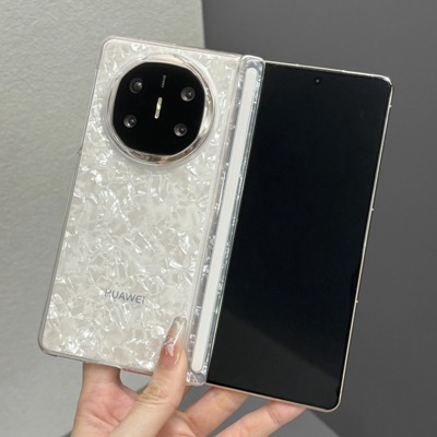 适用于华为matex6/x5/x3折叠屏OPPOFindN5手机壳三星w25贝壳纹ZFold6中轴4保护vivoXFold3外全包荣耀MagicVS3