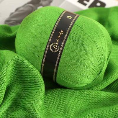 真丝棉夏季亚麻蕾丝线手工编织玩偶材料包大团diy钩针毛线团