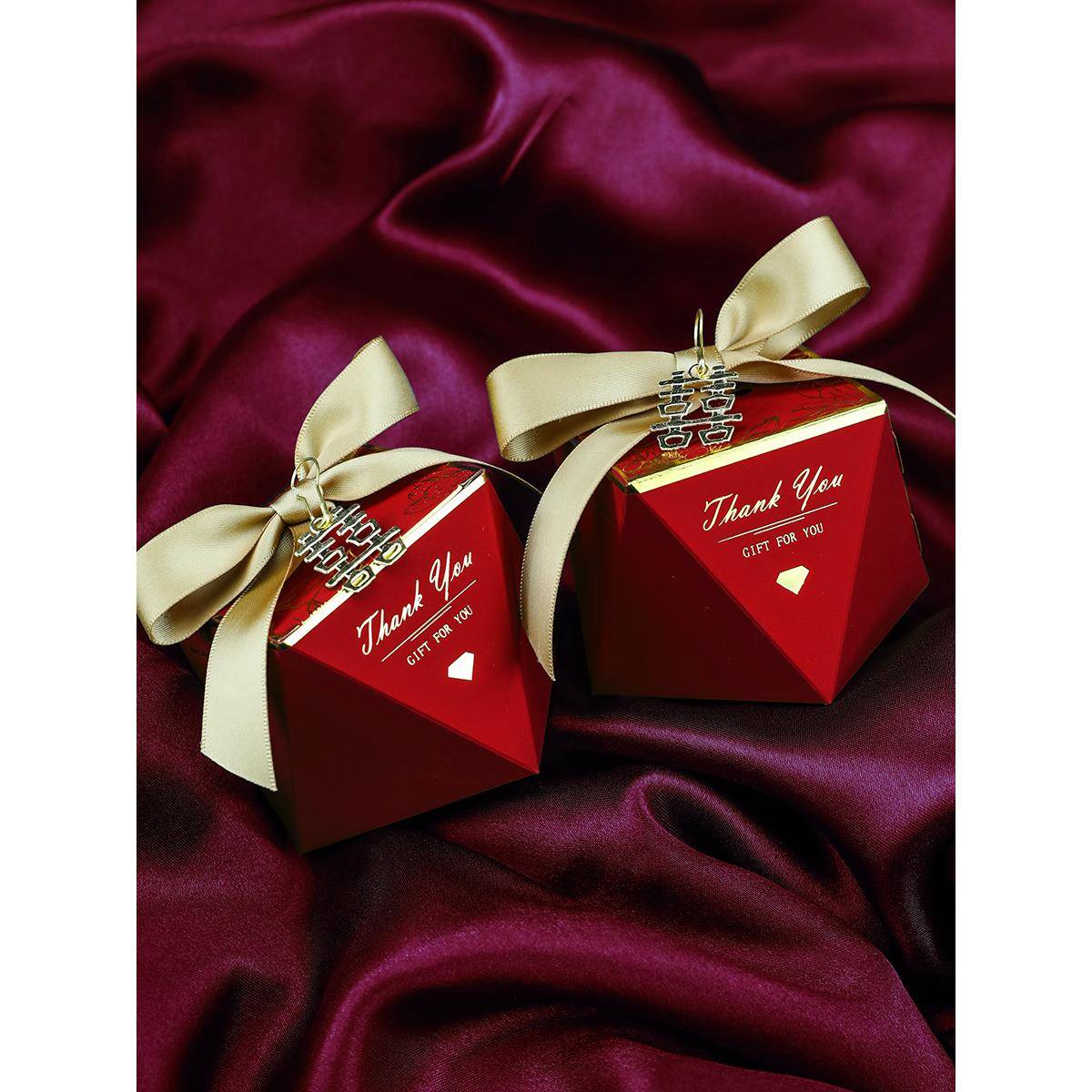 创意喜糖盒结婚婚礼伴手礼盒包装盒糖果纸盒子喜糖礼盒装