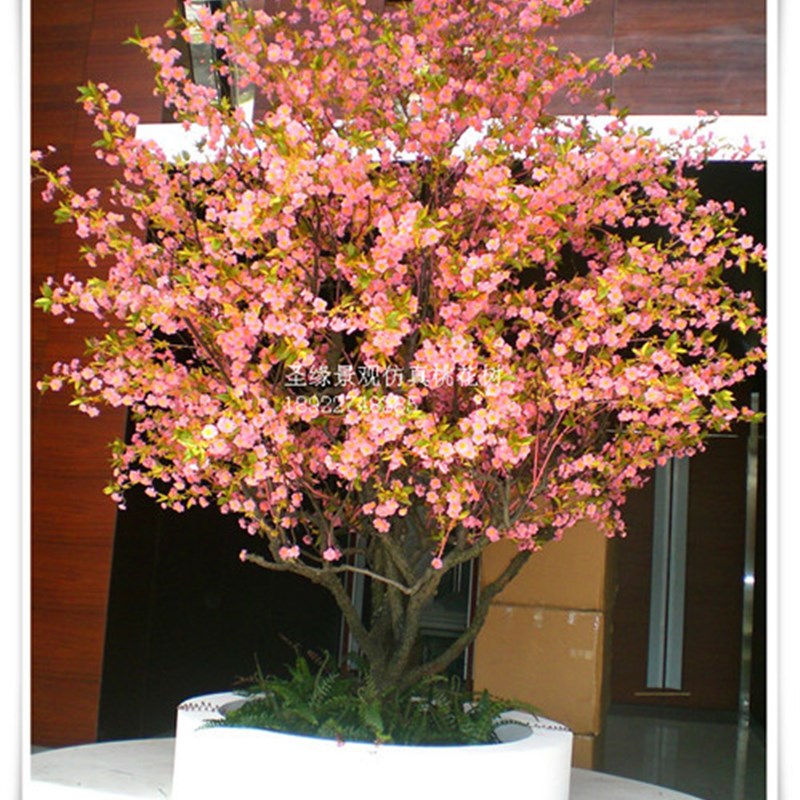 仿真桃花树大型假桃树  许愿树 影楼道具舞台假桃花树装饰客厅