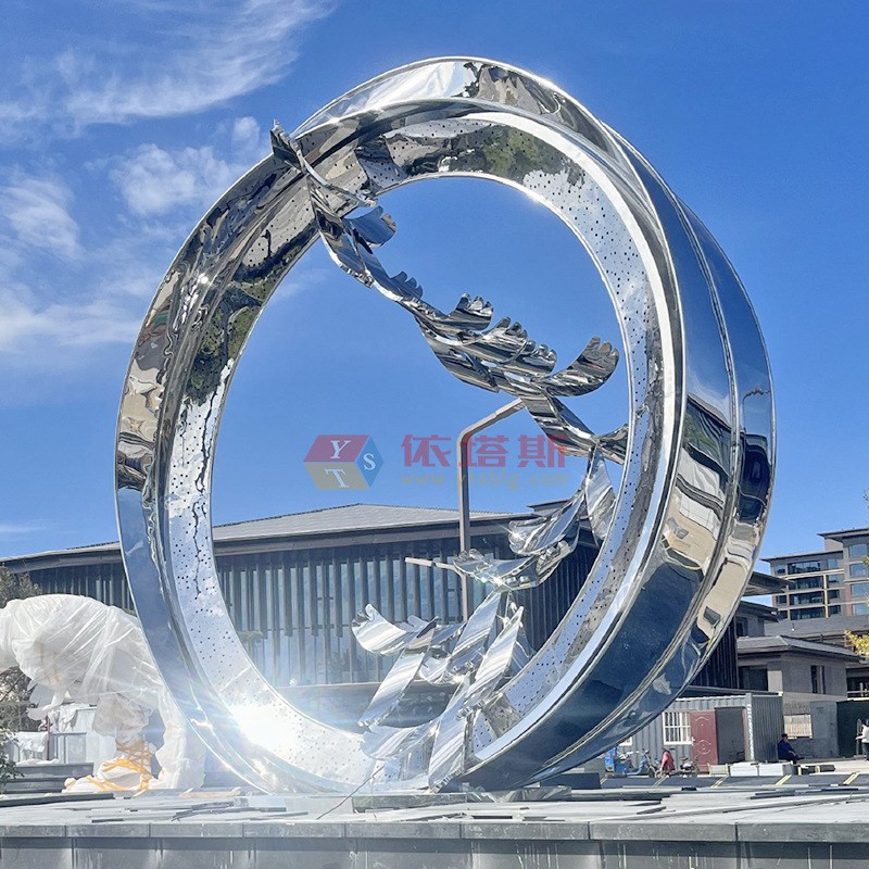 厂家定制大型不锈钢雕塑户外园林景观雕塑标志性金属雕塑落地摆件