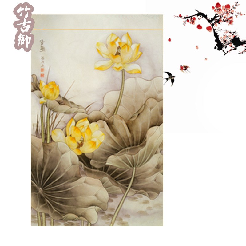 新中式印花竹帘窗帘卷帘门帘隔断复古禅意阳台遮光升降日式家用