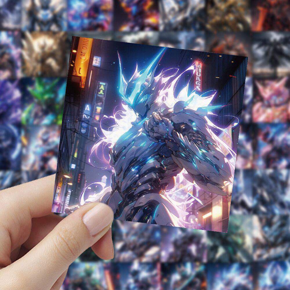 177张高达机甲战士贴纸高颜值炫酷末日机甲车饰手账笔记本自粘贴