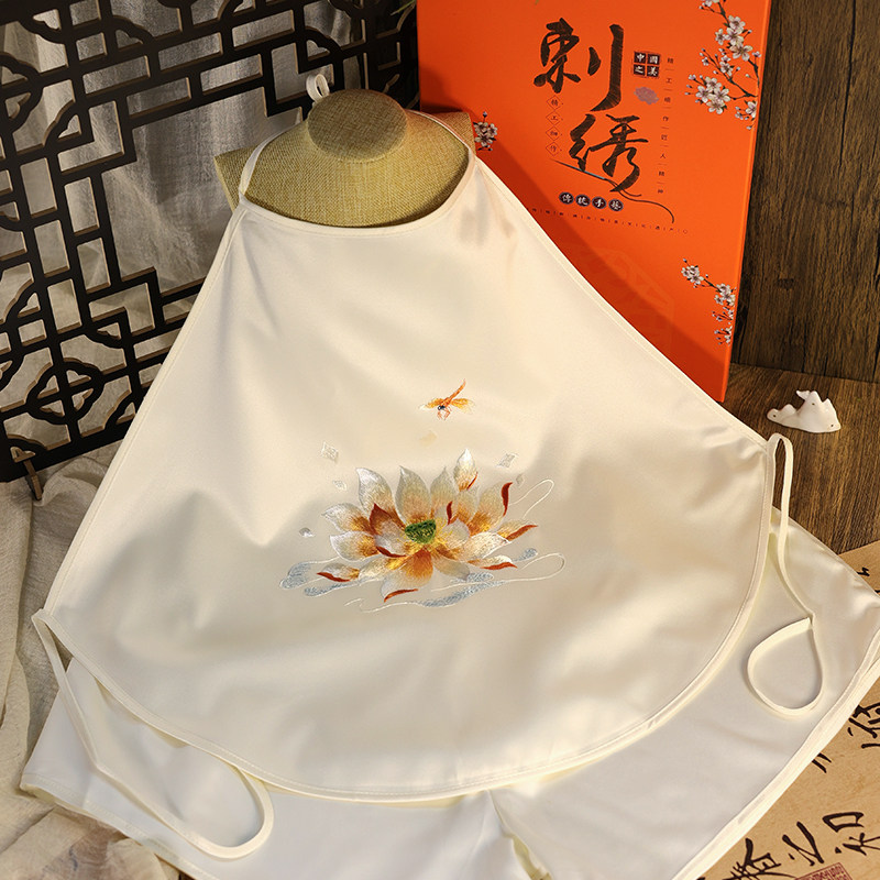 苏绣刺绣成品真丝刺绣女成人肚兜复古中国风内衣丝绸女士吊带肚兜