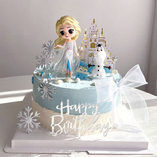 公主蛋糕装饰摆件女王雪花城堡