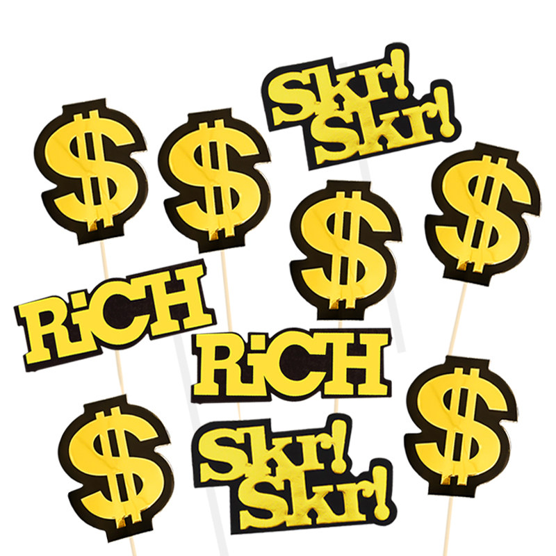 暴富蛋糕装饰插件数钱数手抽筋金钱纸片符号插牌 钱标识烘焙插片,节庆用品/礼品,节日装扮用品,淘宝优惠券,粉丝福利购,淘宝优惠卷