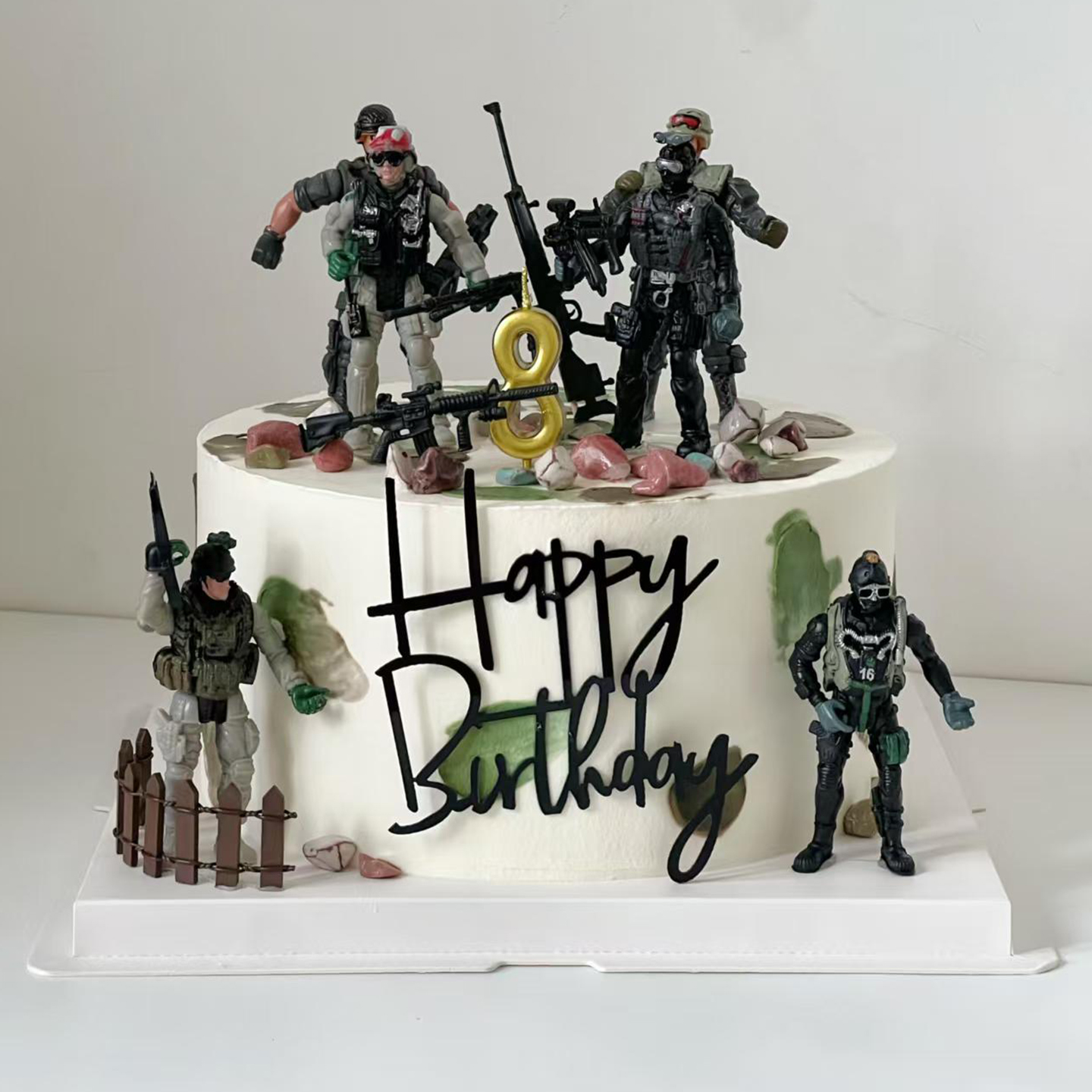 特种兵男孩生日军事主题蛋糕装饰