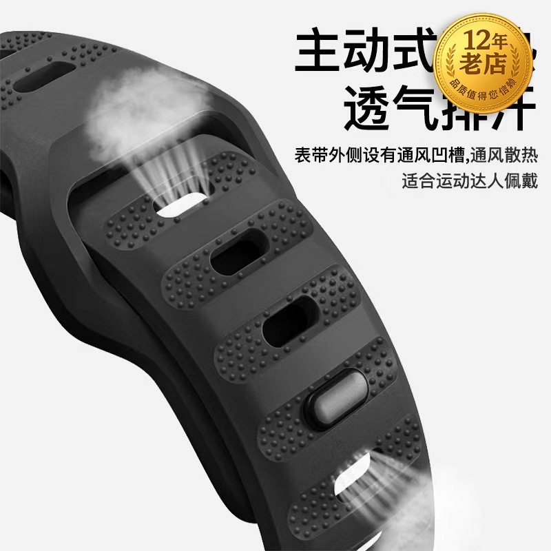 星图10代苹果ultra氟橡胶表带 Apple1234567watch氟橡胶s8/s7ultra1/2代手表表带46/45/42透气49游泳运动