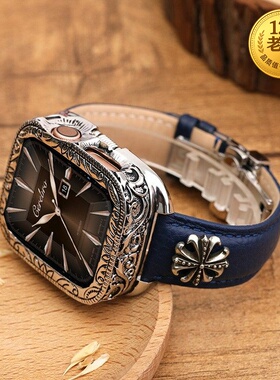 星图民族风苹果ultra49mm applewatch234567s89金属11se10手表带壳iwatch克罗心44 42保护套46潮个性真皮45