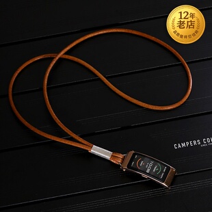 星图ultra49mm真牛皮绳挂件透气脖子项链b67适用华为gt46小米fit苹果手表带oppo pro佳明i watch8D三星47vivo