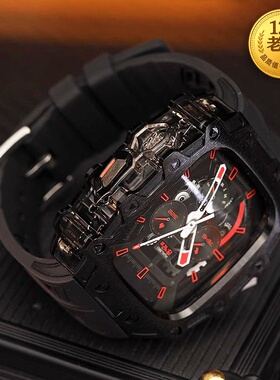 星图iwatch ultra49mm1/2/3透明冰川中框金属改装壳苹果手表带蝴蝶扣氟橡胶不锈钢扣运动applewatch9潮新款男