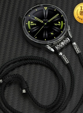 星图适用华为gt46ultra49mm925纯银绳编织挂脖子项链b67小米fit苹果手表带oppo pro佳明i watch8D三星47vivo