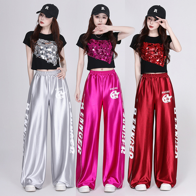 韩舞Kpop女团亮片演出爵士舞套装