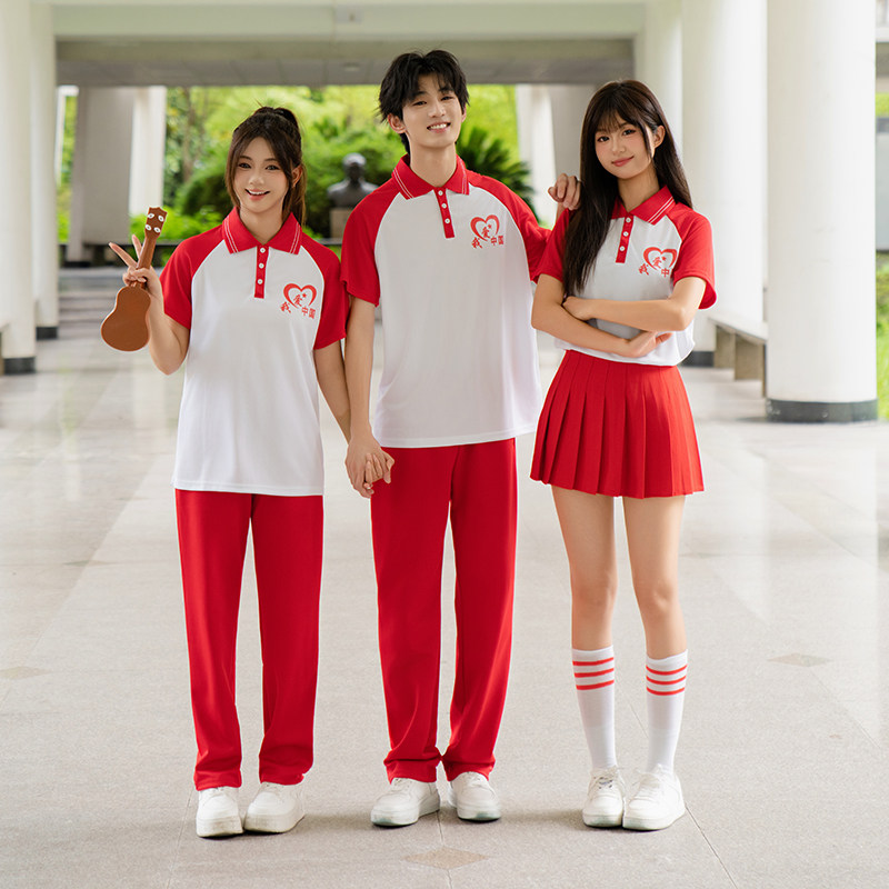 啦啦队服装女时装成人学生跳舞表演团体国庆爱国主题t恤男女同款