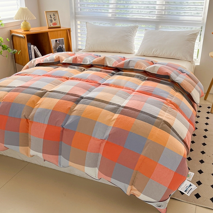 纯棉水洗棉双层羽绒被壳半成品