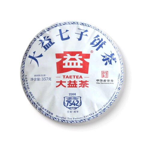 长期回收大益普洱茶2022年2201 7542青饼七子饼茶勐海茶厂出品