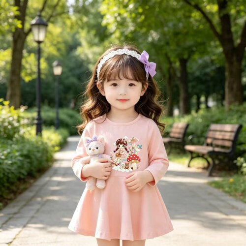 春季儿童长袖连衣裙女童宝宝新款连衣裙春秋洋气长袖公主裙子外穿