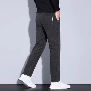 点击率男装专卖店秋冬季新款直筒裤雪尼尔休闲裤男士百搭商务长裤
