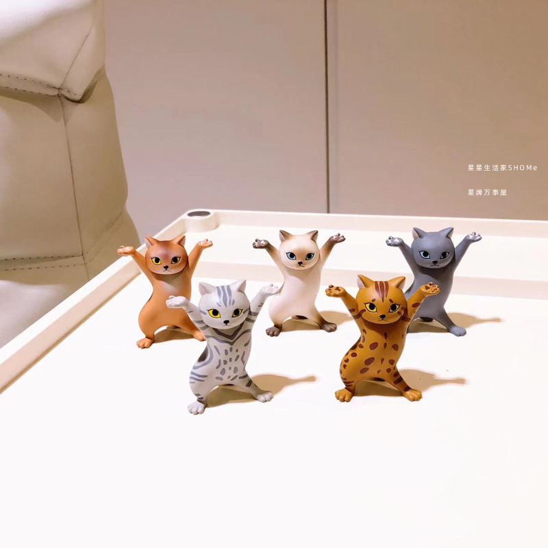 卡通小猫咪创意笔架水性笔办公室