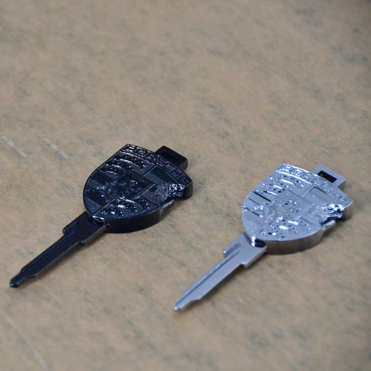 保时捷改装钥匙纯铜可定制钥匙图片
