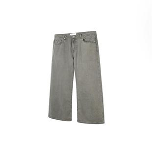 休闲长裤 型显瘦Cleanfit牛仔裤 水泥灰2021m阔腿微喇版 2024新款