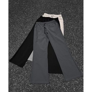 2024 夏季弯刀裤bootcut凉感冰丝西裤轻薄宽松微喇速干休闲长裤男