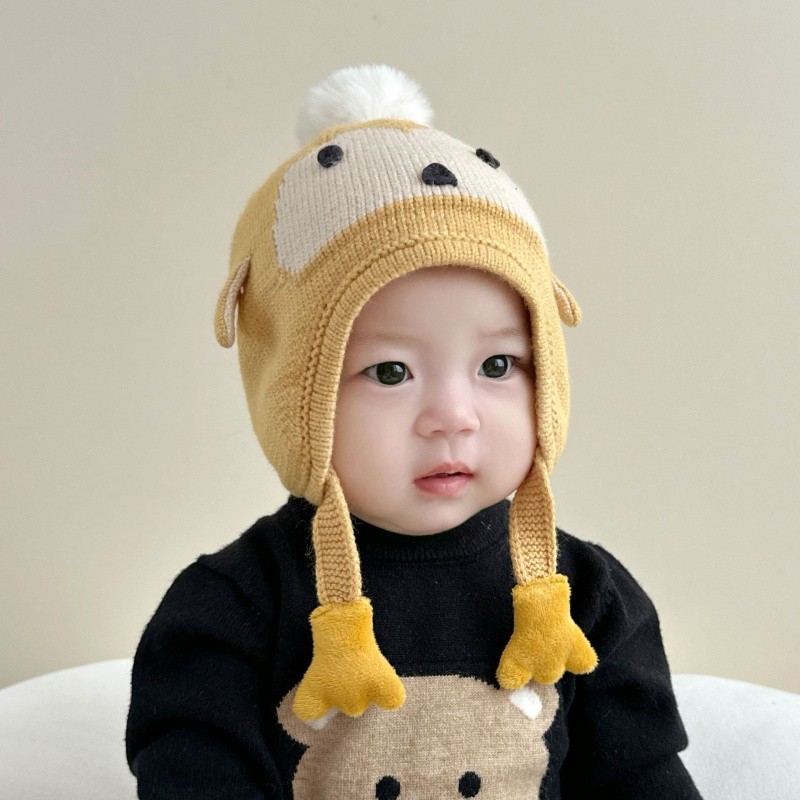 宝宝帽子冬季婴儿毛线帽护耳保暖纯棉秋冬天男孩女儿童毛球针织帽,服饰配件/皮带/帽子/围巾,帽子,淘宝优惠券,粉丝福利购,淘宝优惠卷