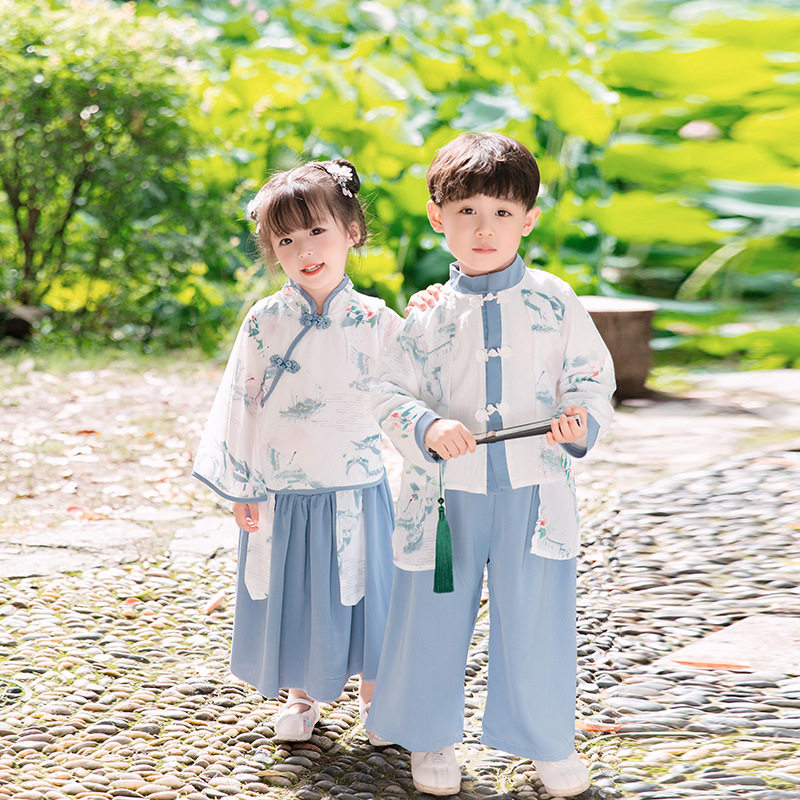 幼儿园演出服春秋民族风国学服儿童班服中国风小学生校服表演汉服