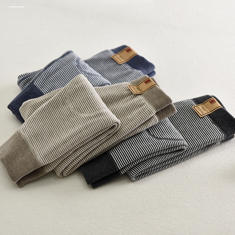 男女童无骨自发热阳离子双层条纹保暖打底裤儿童校服神器德绒棉裤