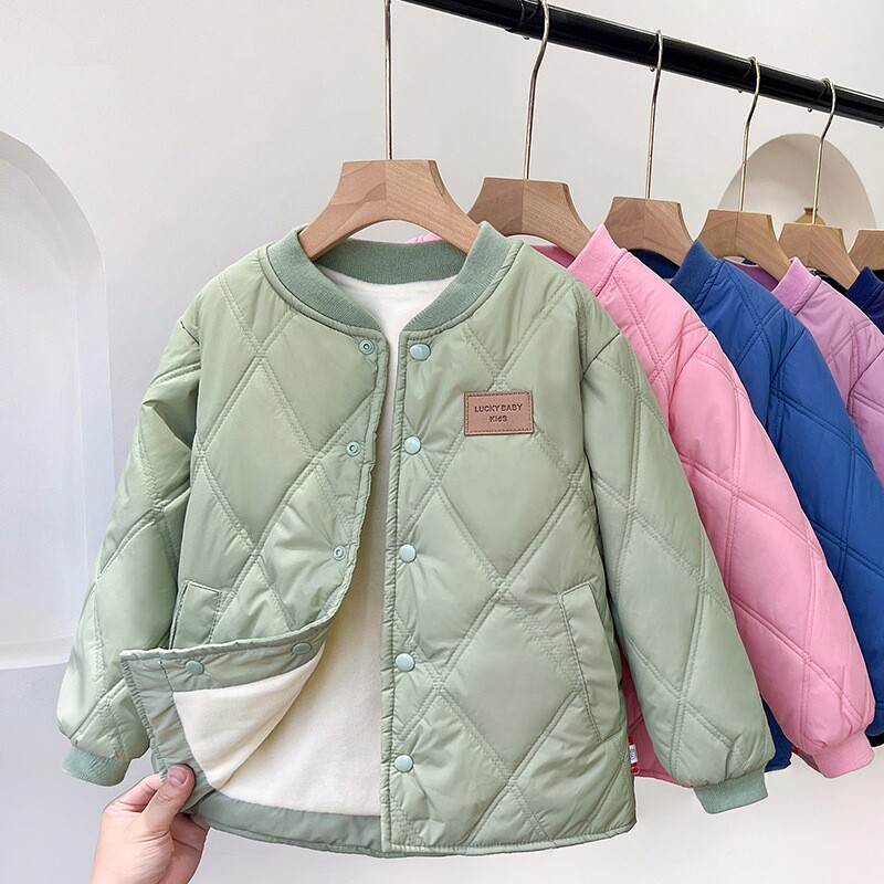 秋冬童装羽绒棉服,中大童可外穿