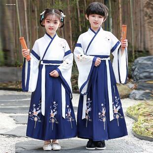 古代儿童书童孔融让梨演出服汉服幼儿园童装三字经弟子规表演汉服
