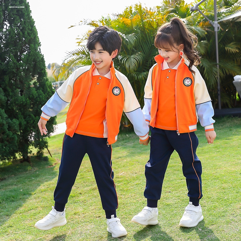 校服套装纯棉小学生服装幼儿园园服春秋款儿童班服夏季运动三件套