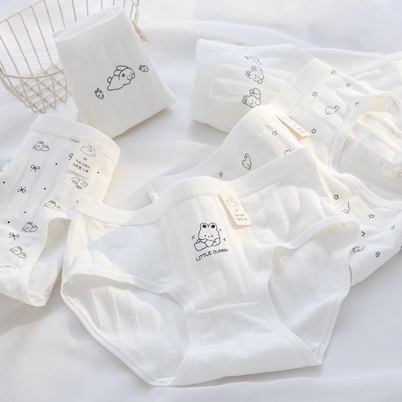 女童纯棉内裤中大童100%全棉7A类抑菌裆女孩少女三角白色儿童短裤