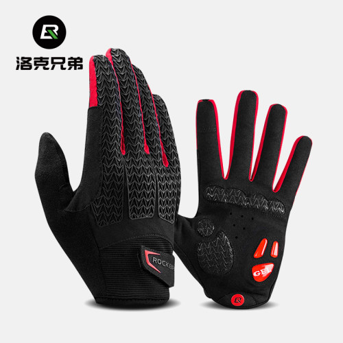 洛克兄弟秋冬触屏运动骑行手套