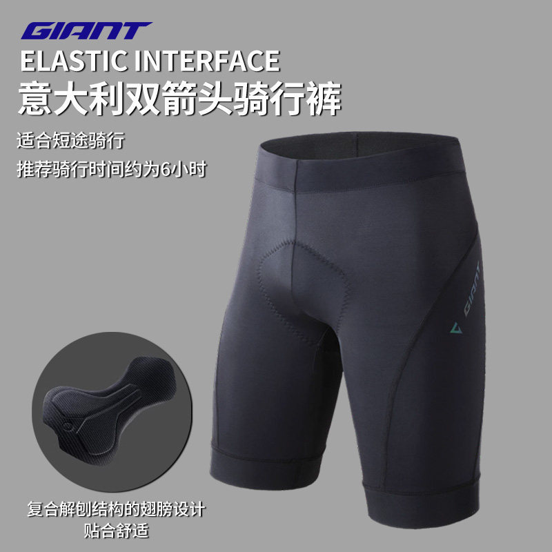 正品GIANT捷安特IMPORT系列双箭头舒适透气减震公路车骑行裤装备