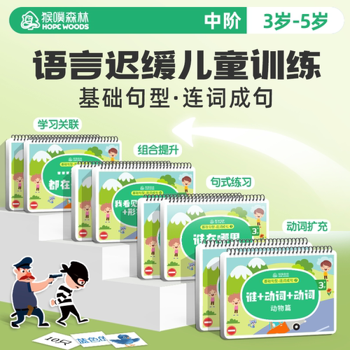 猴噗教具中级1基础句型连词成句
