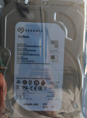 原装酷鹰 系列 ST6000VX001监控硬盘机械录像机专用盘6TB