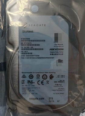 原装海康 ST3000VX009/010/006酷鹰3T 256MSATA3高清监控专用硬盘